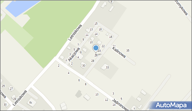 Prądocin, Akacjowa, 26, mapa Prądocin