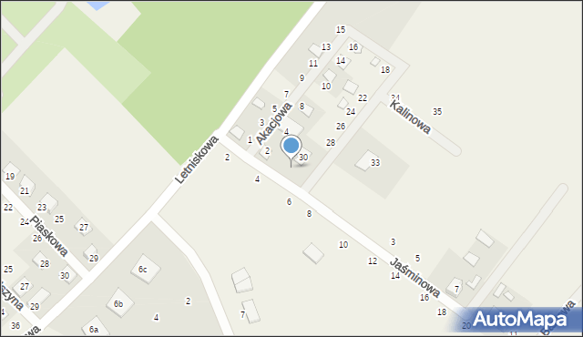 Prądocin, Akacjowa, 32, mapa Prądocin