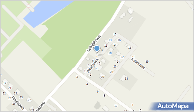 Prądocin, Akacjowa, 7, mapa Prądocin