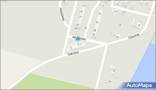 Przemków, Akacjowa, 1, mapa Przemków
