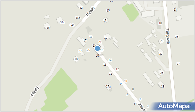 Przytyk, Akacjowa, 15, mapa Przytyk