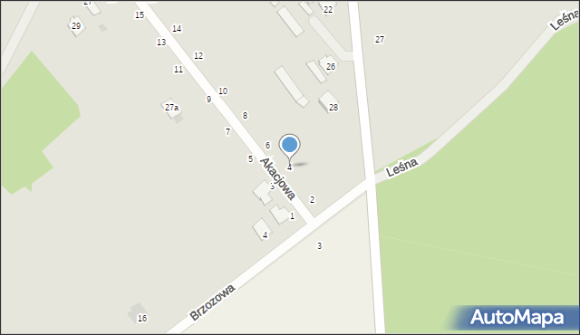 Przytyk, Akacjowa, 4, mapa Przytyk