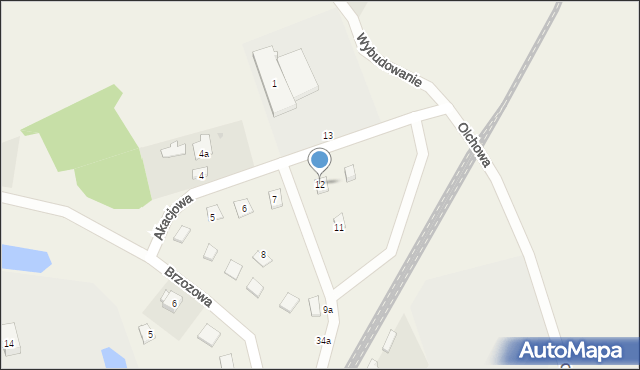 Pszczew, Akacjowa, 12, mapa Pszczew