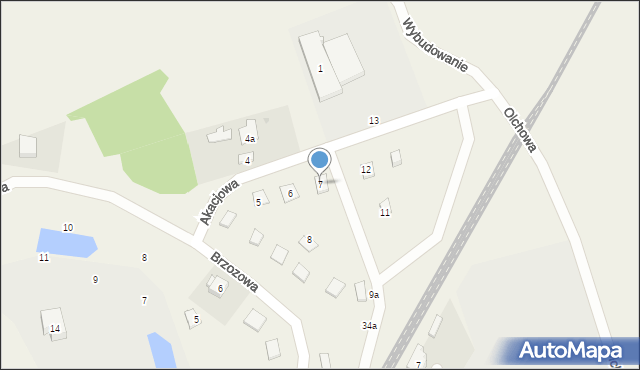 Pszczew, Akacjowa, 7, mapa Pszczew
