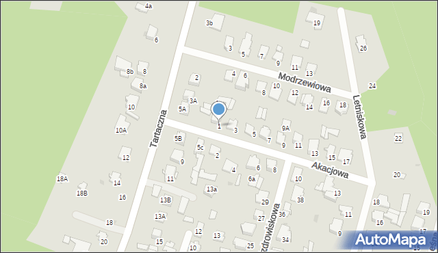 Pułtusk, Akacjowa, 1, mapa Pułtusk