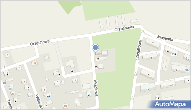 Pustków Żurawski, Akacjowa, 29, mapa Pustków Żurawski