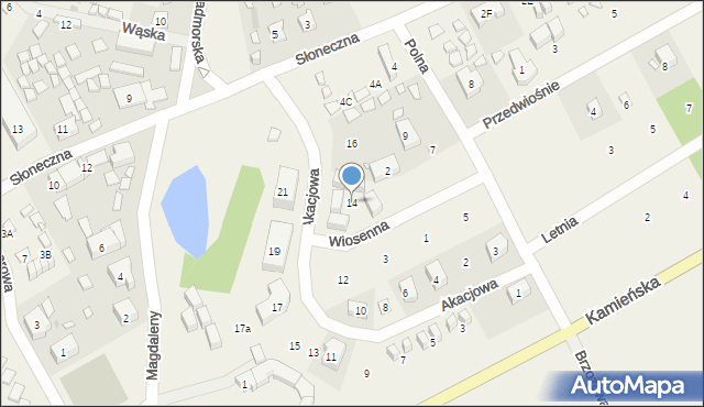 Pustkowo, Akacjowa, 14, mapa Pustkowo