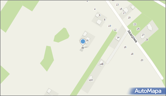 Pysznica, Akacjowa, 8d, mapa Pysznica
