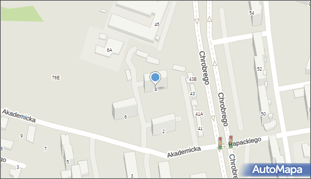 Radom, Akademicka, 4, mapa Radomia