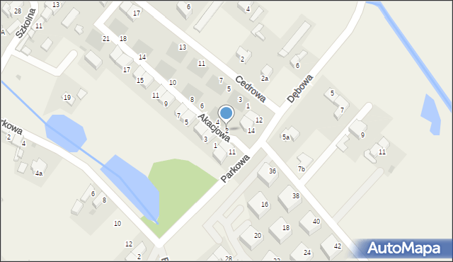 Radwanice, Akacjowa, 2, mapa Radwanice