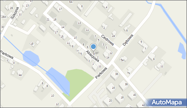 Radwanice, Akacjowa, 4, mapa Radwanice