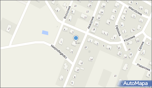 Radwanice, Akacjowa, 7, mapa Radwanice
