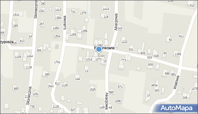 Radziechowy, Akacjowa, 965, mapa Radziechowy