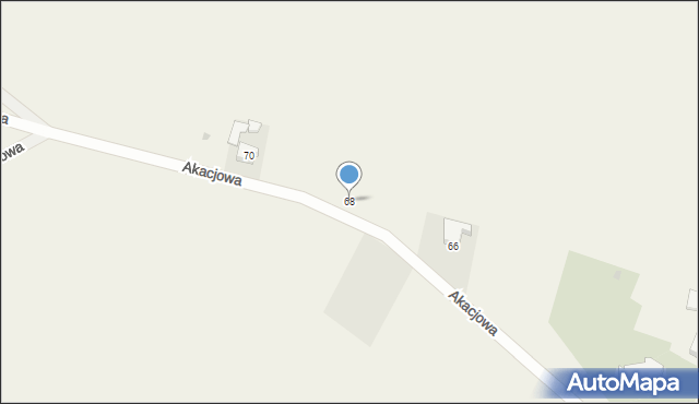 Rajkowy, Akacjowa, 68, mapa Rajkowy