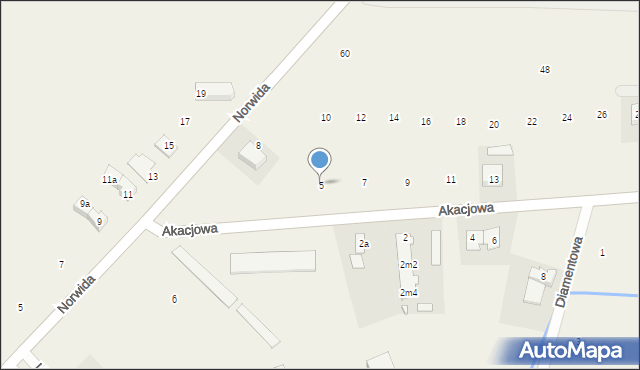 Rasztów, Akacjowa, 5, mapa Rasztów