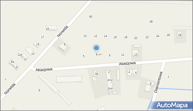 Rasztów, Akacjowa, 7, mapa Rasztów