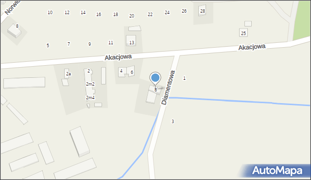 Rasztów, Akacjowa, 8, mapa Rasztów