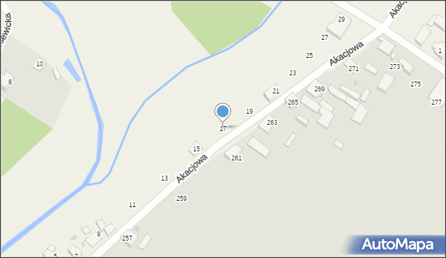 Rębiechowo, Akacjowa, 17, mapa Rębiechowo