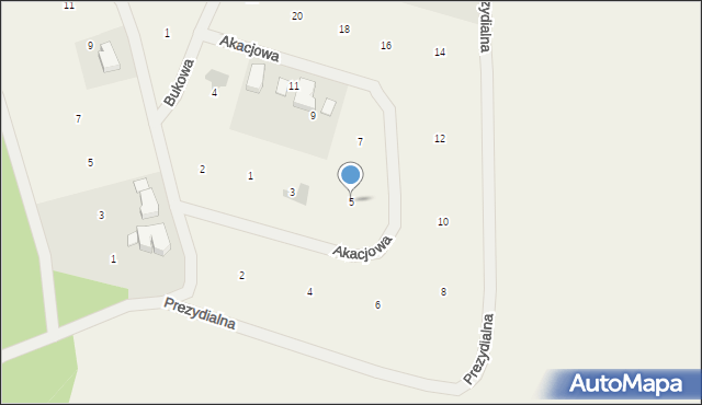 Rogalin, Akacjowa, 5, mapa Rogalin