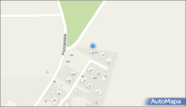 Rogalinek, Akacjowa, 20, mapa Rogalinek