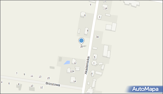 Rogów, Akademicka, 10, mapa Rogów