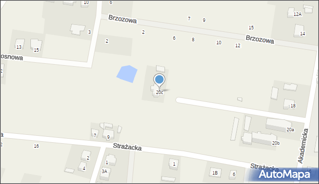 Rogów, Akademicka, 20c, mapa Rogów