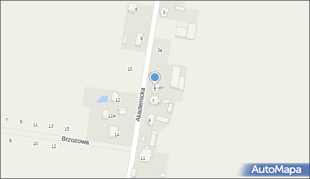 Rogów, Akademicka, 5, mapa Rogów