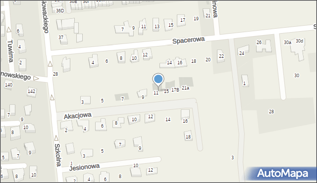 Roszkowo, Akacjowa, 13a, mapa Roszkowo