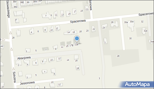 Roszkowo, Akacjowa, 21b, mapa Roszkowo