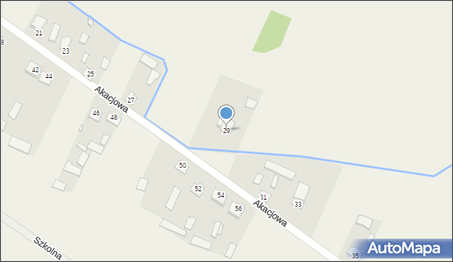 Ruchna, Akacjowa, 29, mapa Ruchna
