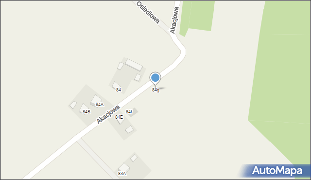 Ruda Strawczyńska, Akacjowa, 10, mapa Ruda Strawczyńska