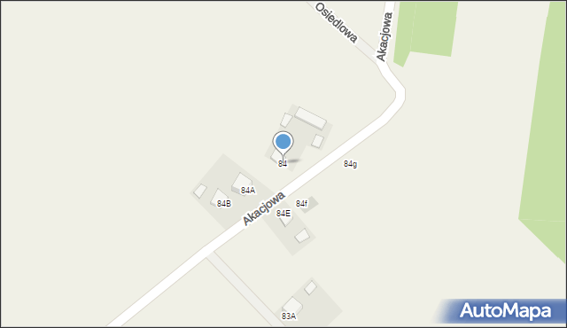 Ruda Strawczyńska, Akacjowa, 21, mapa Ruda Strawczyńska