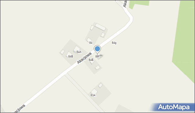 Ruda Strawczyńska, Akacjowa, 8, mapa Ruda Strawczyńska