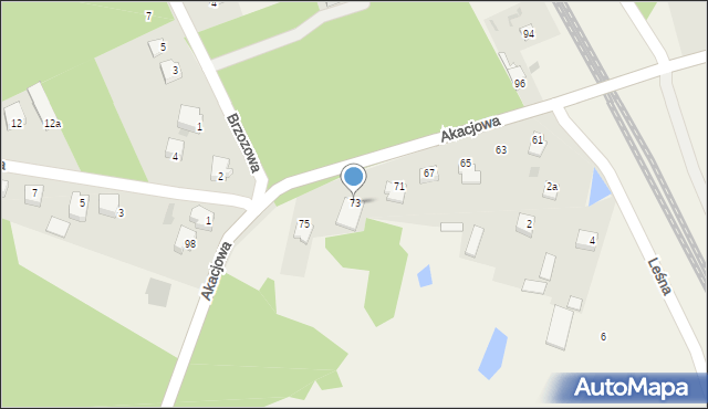 Ruda Talubska, Akacjowa, 73, mapa Ruda Talubska