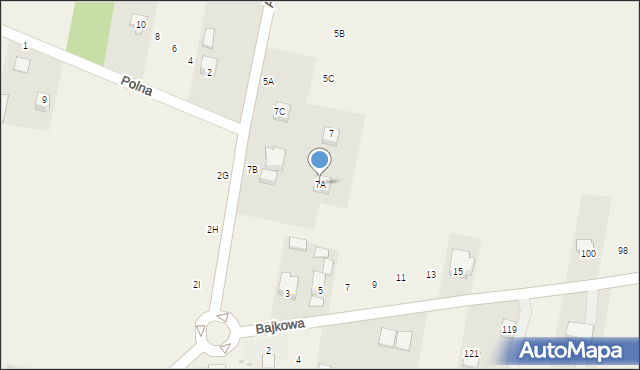 Ruda Talubska, Akacjowa, 7A, mapa Ruda Talubska