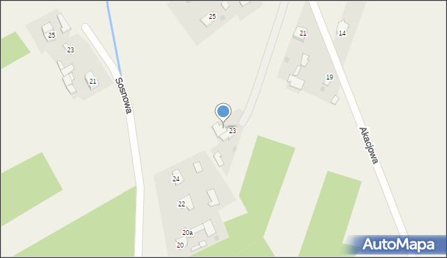 Ruda Wielka, Akacjowa, 23a, mapa Ruda Wielka