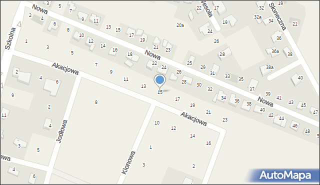 Rudnik, Akacjowa, 15, mapa Rudnik