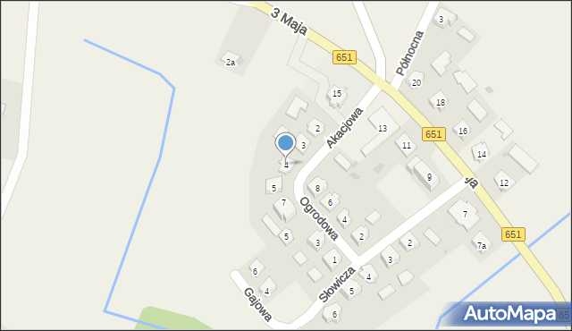 Rutka-Tartak, Akacjowa, 4, mapa Rutka-Tartak