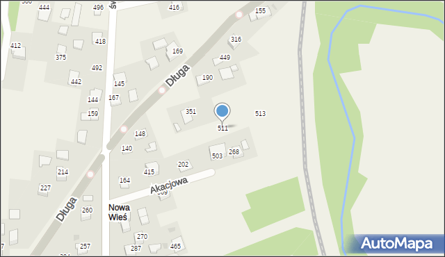 Rzozów, Akacjowa, 3, mapa Rzozów