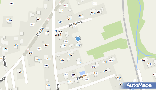 Rzozów, Akacjowa, 31, mapa Rzozów