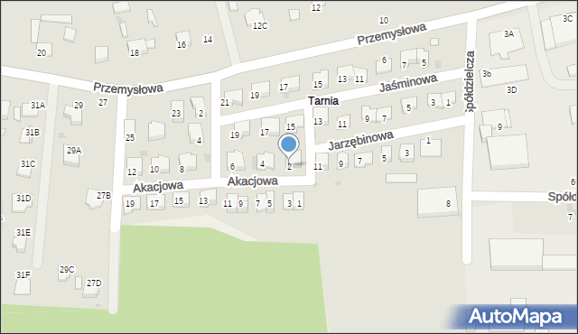 Sędziszów, Akacjowa, 2, mapa Sędziszów