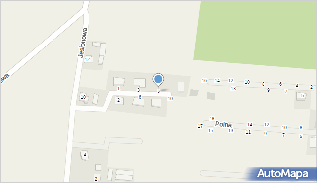 Siedlec, Akacjowa, 5, mapa Siedlec