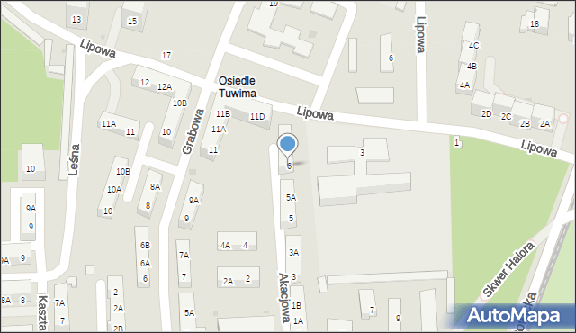 Siemianowice Śląskie, Akacjowa, 6, mapa Siemianowice Śląskie