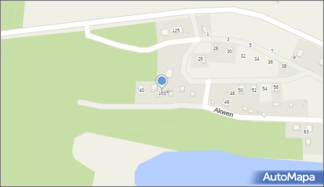 Sieniawka, Akwen, 101, mapa Sieniawka