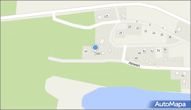 Sieniawka, Akwen, 104, mapa Sieniawka