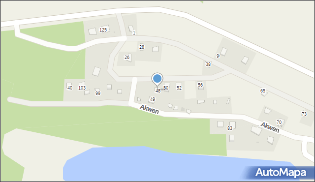 Sieniawka, Akwen, 48, mapa Sieniawka