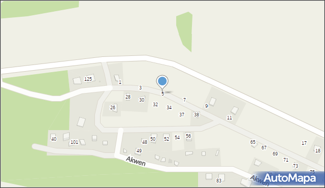 Sieniawka, Akwen, 5, mapa Sieniawka