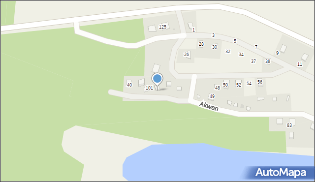 Sieniawka, Akwen, 99, mapa Sieniawka