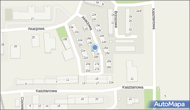 Skarbimierz-Osiedle, Akacjowa, 18c, mapa Skarbimierz-Osiedle