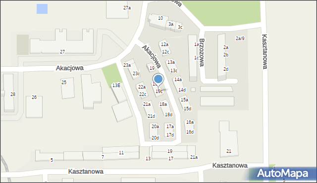 Skarbimierz-Osiedle, Akacjowa, 19c, mapa Skarbimierz-Osiedle